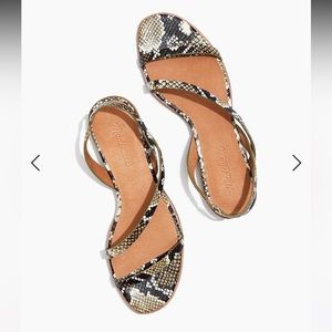 NWOB Madewell Heidi Slingback Snakeskin Sandal - 8
